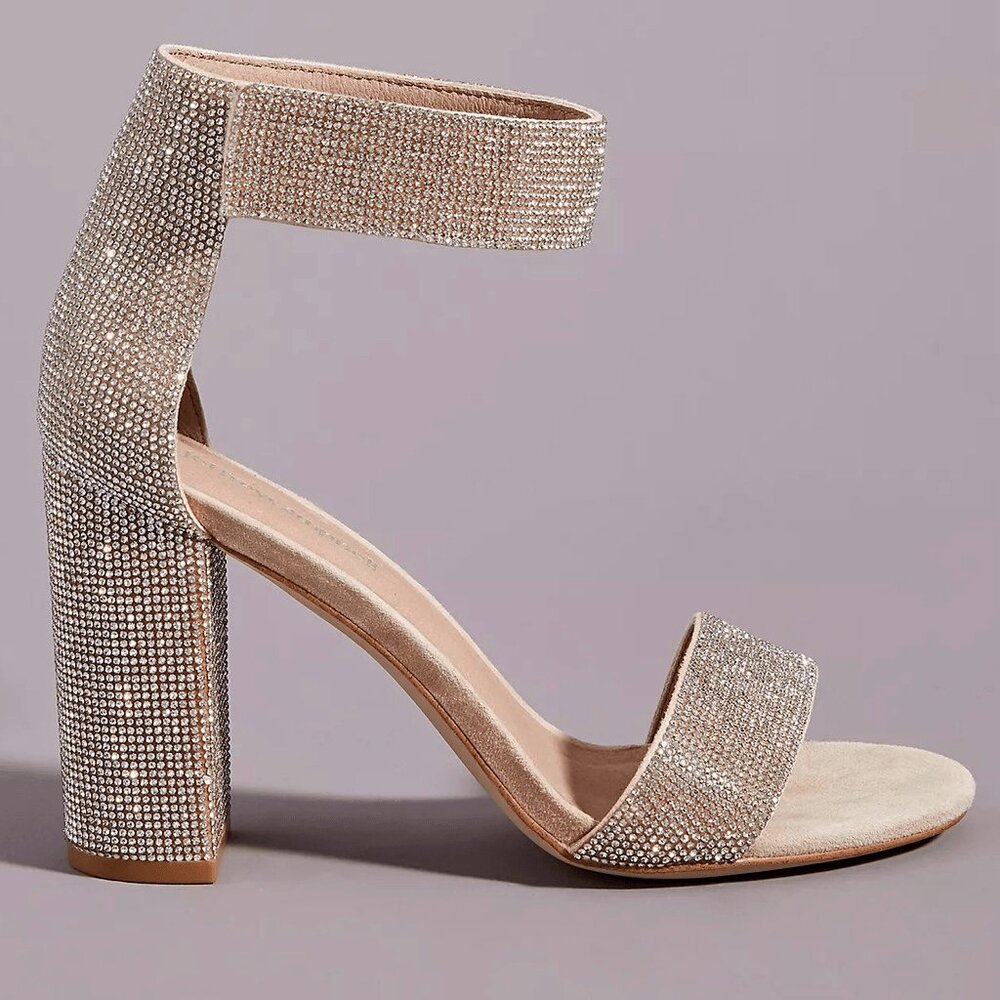 NWT Jeffery Campbell Lindsay Sandal | Nude Suede Champagne